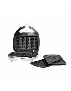 Sanduicheira dupla Pipu com 3 pratos (clássico, grill e waffle) 750W