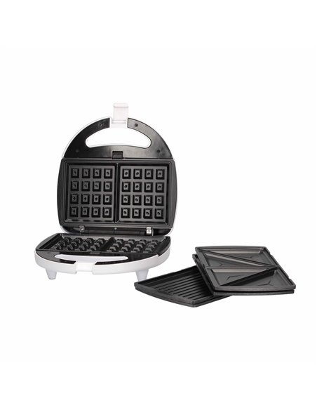 Sanduicheira dupla Pipu com 3 pratos (clássico, grill e waffle) 750W