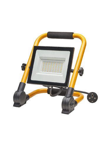 Foco Led Plano 30 Watt. Luz Blanca 4000º K IP 65 2400 Lumenes Con Asa de Transporte, Proyector Led Con Asa, Foco Led Trabajo
