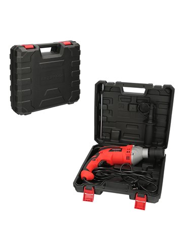 Taladro Percutor Con Variador de Velocidad 1050 Watt. Incluye Maletín, Empuñadura y Guia Metalica.