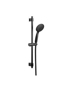 Set de barra de ducha young line de acero inoxidable 66cm, negro mate 25451100 wenko