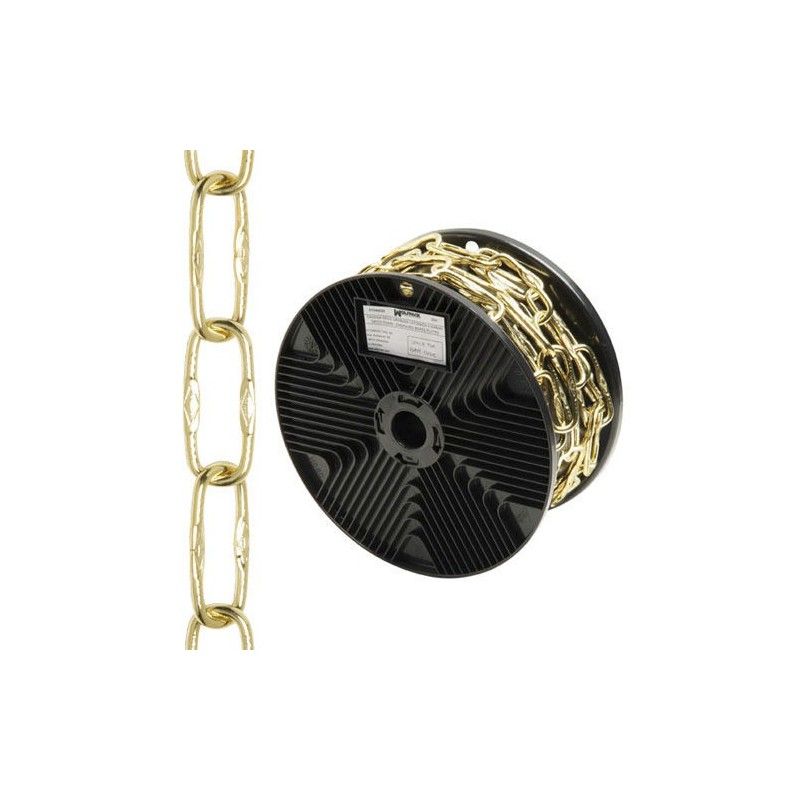 Cadena Decorativa Grabada Latonada 4,0x46 mm. Rollo 20 metros