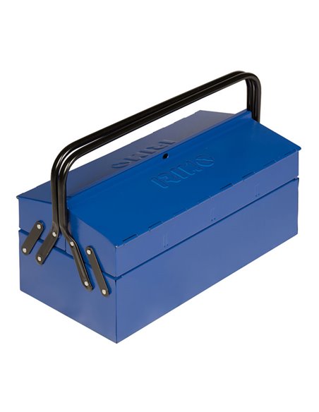 Caja portaherramienta 2 asas y 3 bandejas 400x210x190mm 902021 irimo