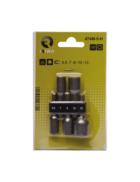 Juego 5 puntas stecker magnéticas 5,5-13mm 474m-5-h irimo