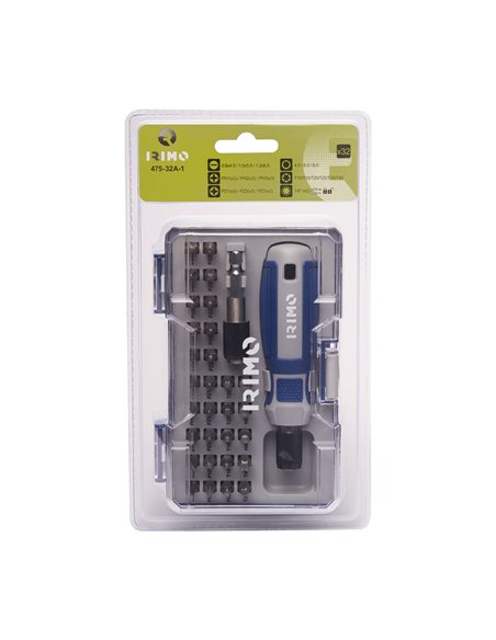 Conjunto de 32 pontas 1/4" 475-32A-1 Irimo