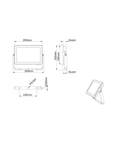 Proyector 50w 4750lm 6500k ip65 911401864484 philips