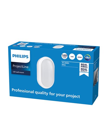 Aplique de pared mount ovalado 15w 1400lm 4000k 911401861684 philips