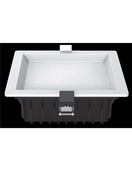 Downlight Led Intego Pro Cuadrado 26w 1490lm 7x18x18 Cm Blanco 6400k Corte 15,5x15,5 Cm