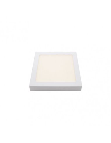 Downlight superfície de tufo 12w 4000k Branco Quadrado 1080Lm 3,5x17x17 Cm