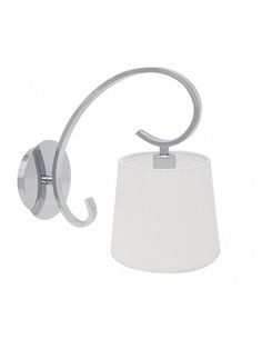 Aplique Bogota 1xe14 Cromo Pantalla Blanca 25x15x28 Cm