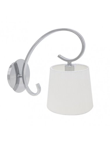 Bogota luz de parede 1xe14 cromado abajur branco 25x15x28 cm