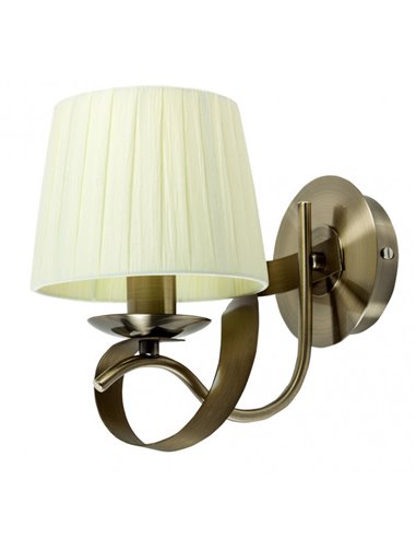 Baeza luz de parede 1xe14 couro bege abajur...