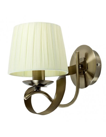 Baeza luz de parede 1xe14 couro bege abajur 34x15x25 cm