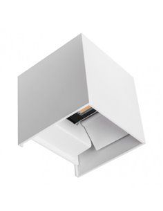 Aplique Barredor De Pared 10w 3000k Segmento Blanco Ip65 10x10x10cm Aluminio 800lm Orientable