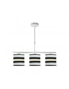 Lampara Karla 3xe14 Blanca/beis Regx55x14 Cm