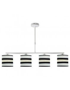 Lampara Karla 4xe14 Blanca/beis Regx75x14 Cm