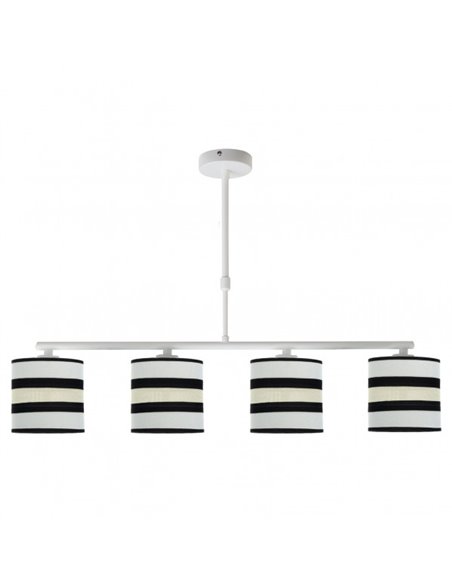 Lampara Karla 4xe14 Blanca/beis Regx75x14 Cm