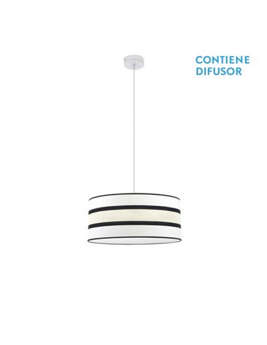 Karla Pingente 1xe27 Branco/bege Regx40x40 Cm