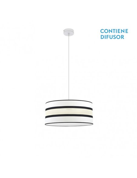 Karla Pingente 1xe27 Branco/bege Regx40x40 Cm