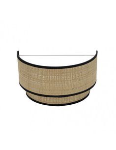 Aplique Roque 1xe27 Natural/negro 17x30x15 Cm