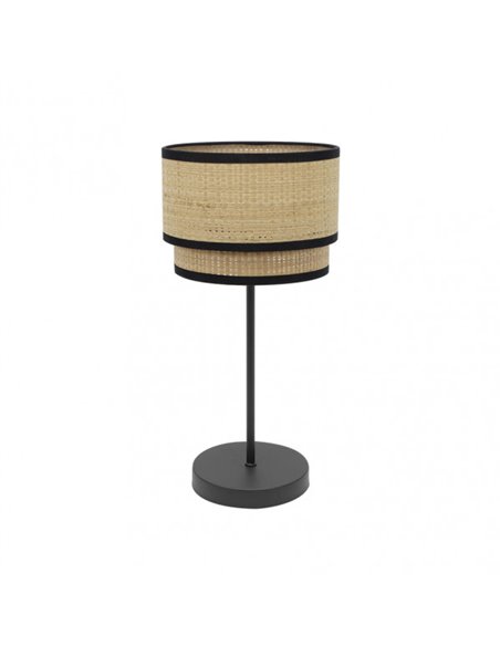 Sobremesa Alto Roque 1xe27 Natural/negro 60x30x30 Cm