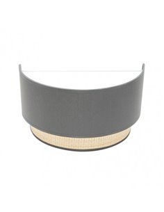Aplique Kandy 1xe27 Natural/gris 17x30x15 Cm