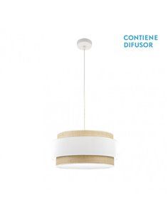 Colgante Kandy 2xe27 Natural/blanco Regx50x50 Cm