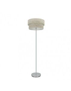 Pie Salon Doble Smile 1xe27 Cromo/cemento Gris 162x40x40 Cm