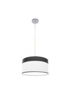 Colgante Cloe 1xe27 Cromo/blanca-madera Negra Regx40x40 cm