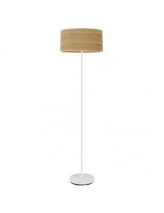 Pé de sala Jerte 1xe27 branco/madeira clara 165x40x40 cm