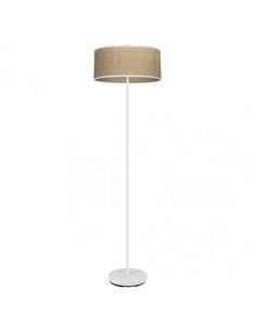 Pie Salon Jerte 1xe27  Blanco/natural 165x40x40 Cm