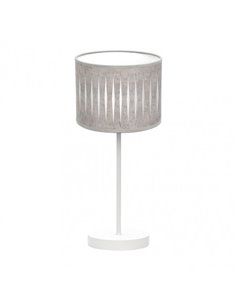 Sobremesa Piron 1xe14 Blanco/cemento Gris 42x17x17 Cm