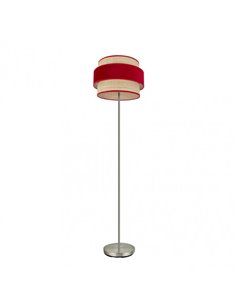 Reyes Pé de sala 1xe27 Níquel/vermelho natural 160x40x40 cm