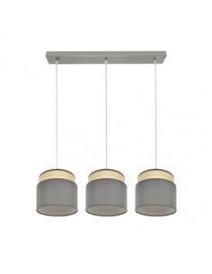 Regleta Kandy 3xe27 Natural/gris Regx68x19 Cm