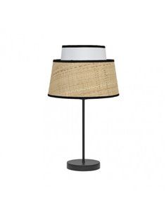 Sobremesa Jia 1xe14 Natural/blanco 40x20x20 Cm