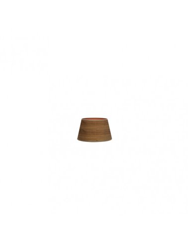 Salma Dark Wood Clip Abajur 10dx8dx8h Aberto Cônico