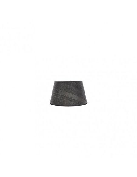 Pantalla Salma E27 Madera Negra 15dx12dx13h Conica Abierta
