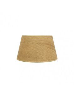Pantalla Salma E27 Madera Clara 30dx22dx17h Conica  Abierta