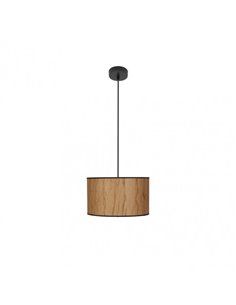 Colgante Papiro 1xe27 Pergamino/negro Regx30x30 cm