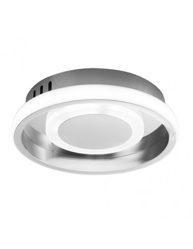 Plafon 20w 3000-4000-6000k Elma Cromo 5,5x21x21 Cm 1900 Lm com Memória de Cor Clara
