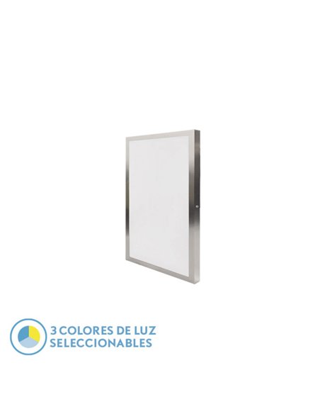 Panel Llano 36w 3000k-4000k-6500k 3,8x30x60 Cm Niquel 3600lm