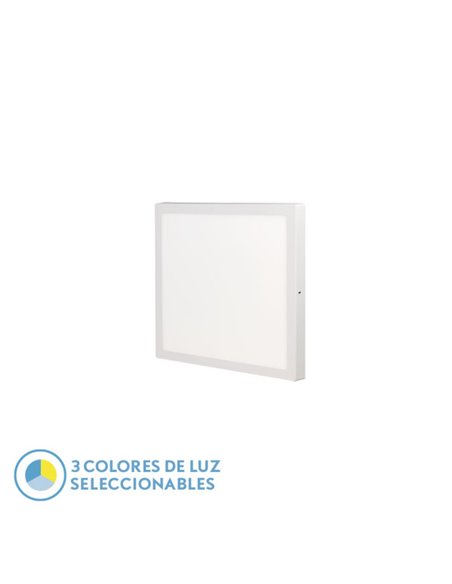 Panel Llano 36w 3000k-4000k-6500k 3,8x40x40 Cm Blanco 3600lm