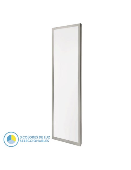 Panel Llano 72w 3000k-4000k-6500k 3,8x30x120 Cm Niquel 7200lm