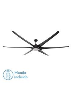 Ventilador 30w Dc Moncayo Negro 6 Aspas 6 Velocidades 254d C/remoto Memoria 3 Temperaturas 2850 Lm