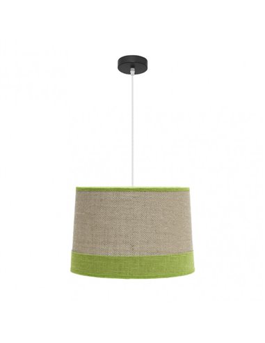 Colgante Tietar 1xe27 Saco/verde  Regx40x40 Cm