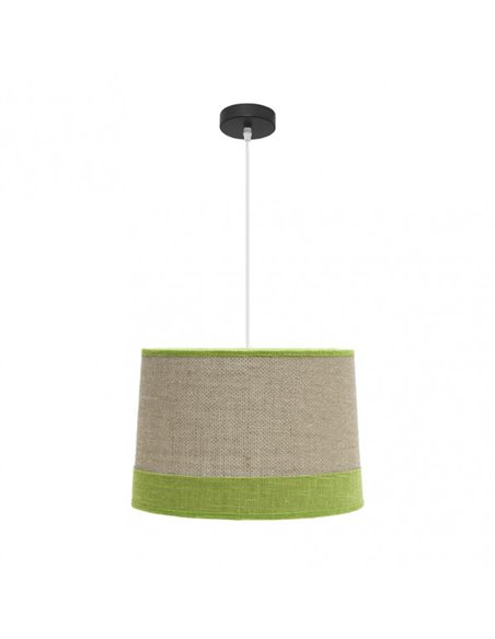 Colgante Tietar 1xe27 Saco/verde  Regx40x40 Cm