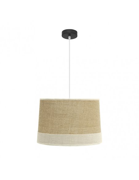 Colgante Tietar 1xe27 Saco/beis  Regx40x40 Cm
