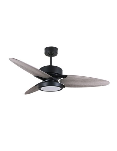 Ventilador de teto DC Cross 30W Preto 3 Lâminas...