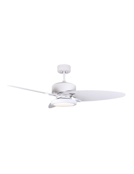 Ventilador Dc Cross 30w Blanco 3 Aspas Blanco/haya 6vel. 3 Colores 3250lm132d Remoto, Memoria Y Temporizador