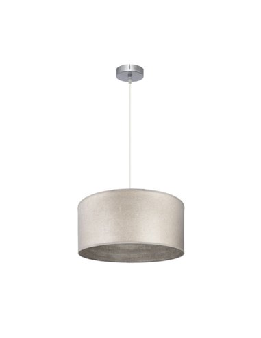 Colgante Tania 1xe27 Niquel/madera Gris Regx40x40 Cm